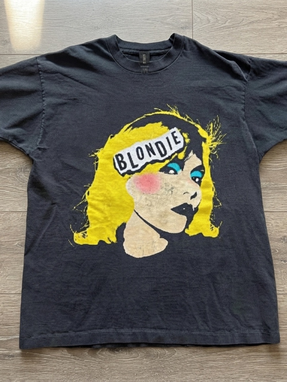 Gildan Black Tee with Yellow Blondie Portrait